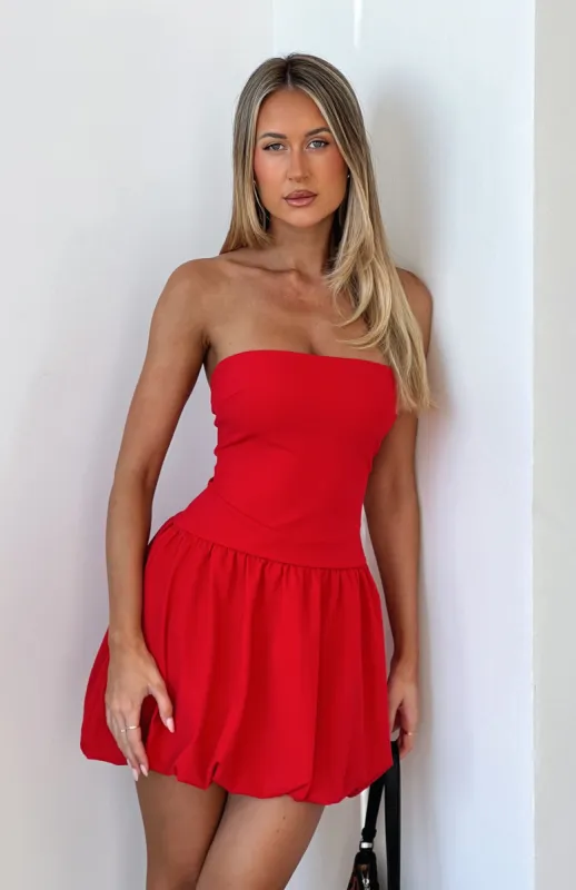 Diamond Dust Mini Dress Red sold by White Fox Boutique