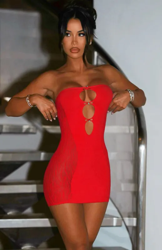 Attention Seeker Mini Dress Red sold by White Fox Boutique