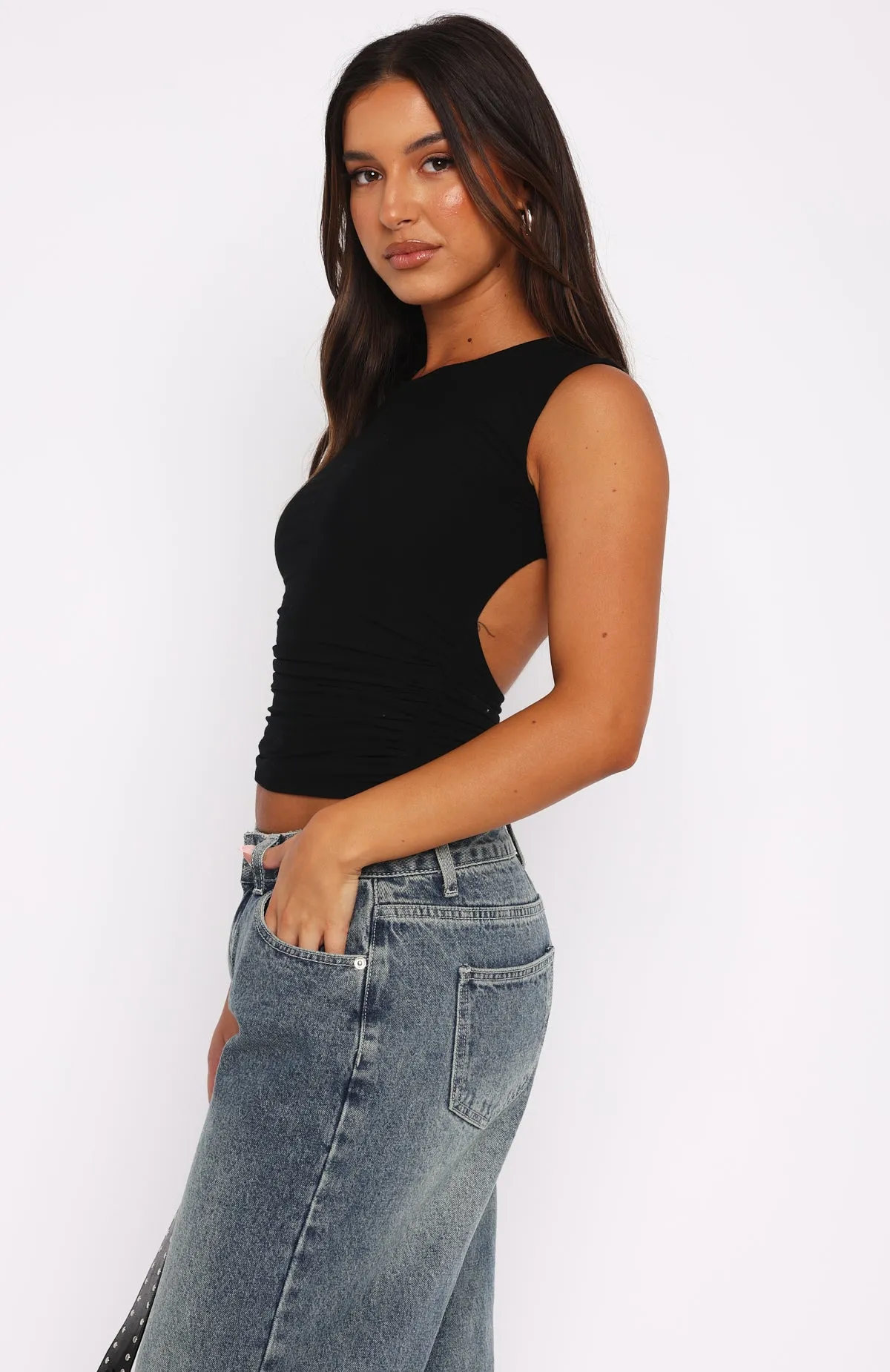 I Feel It Coming Top Black sold by White Fox Boutique product image thumbnail 3