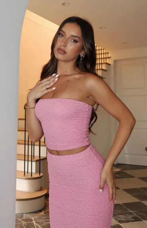 Down To Business Crop Top Bubblegum sold by White Fox Boutique