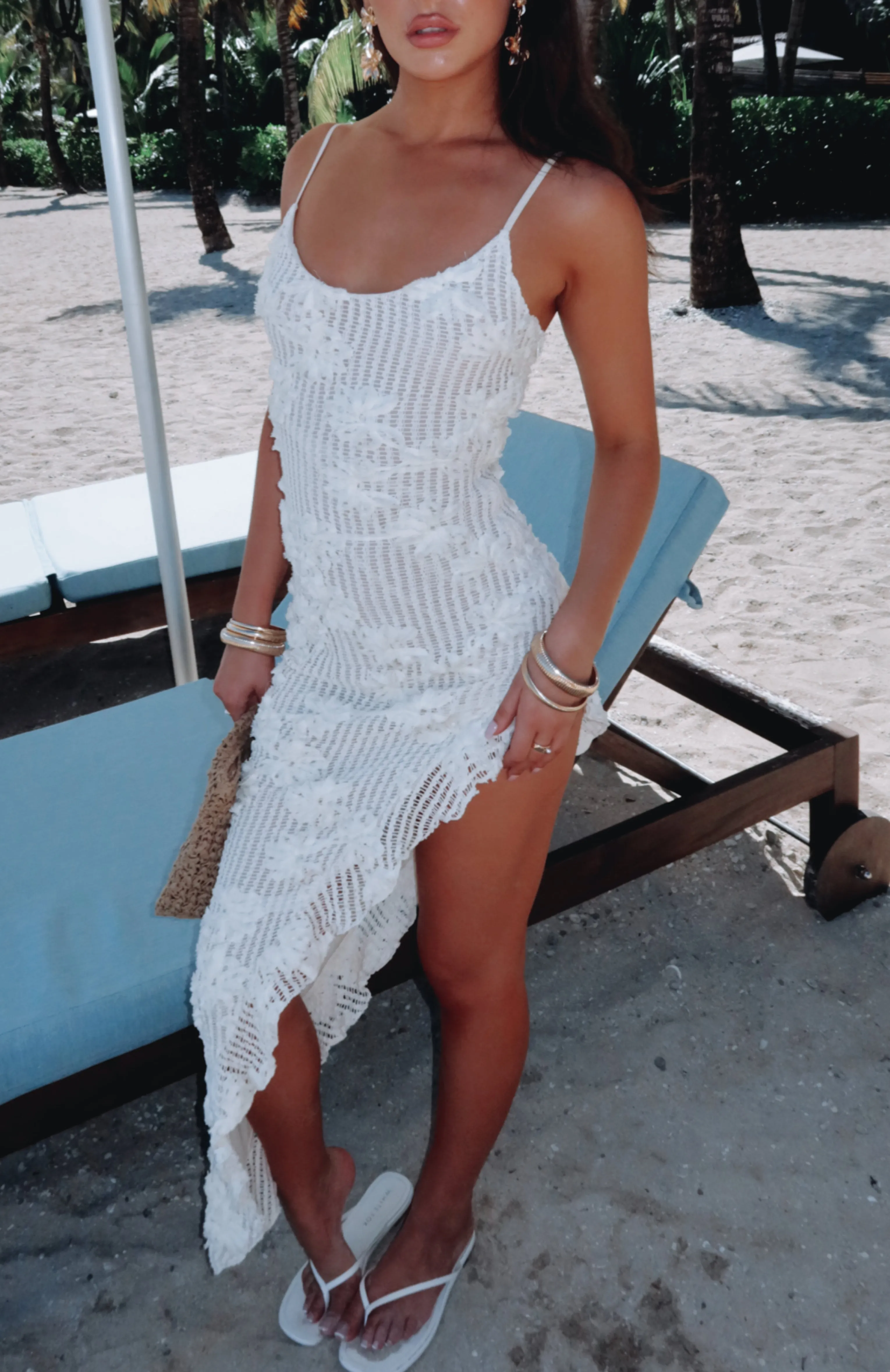 Summer Time Sadness Maxi Dress Cream sold by White Fox Boutique