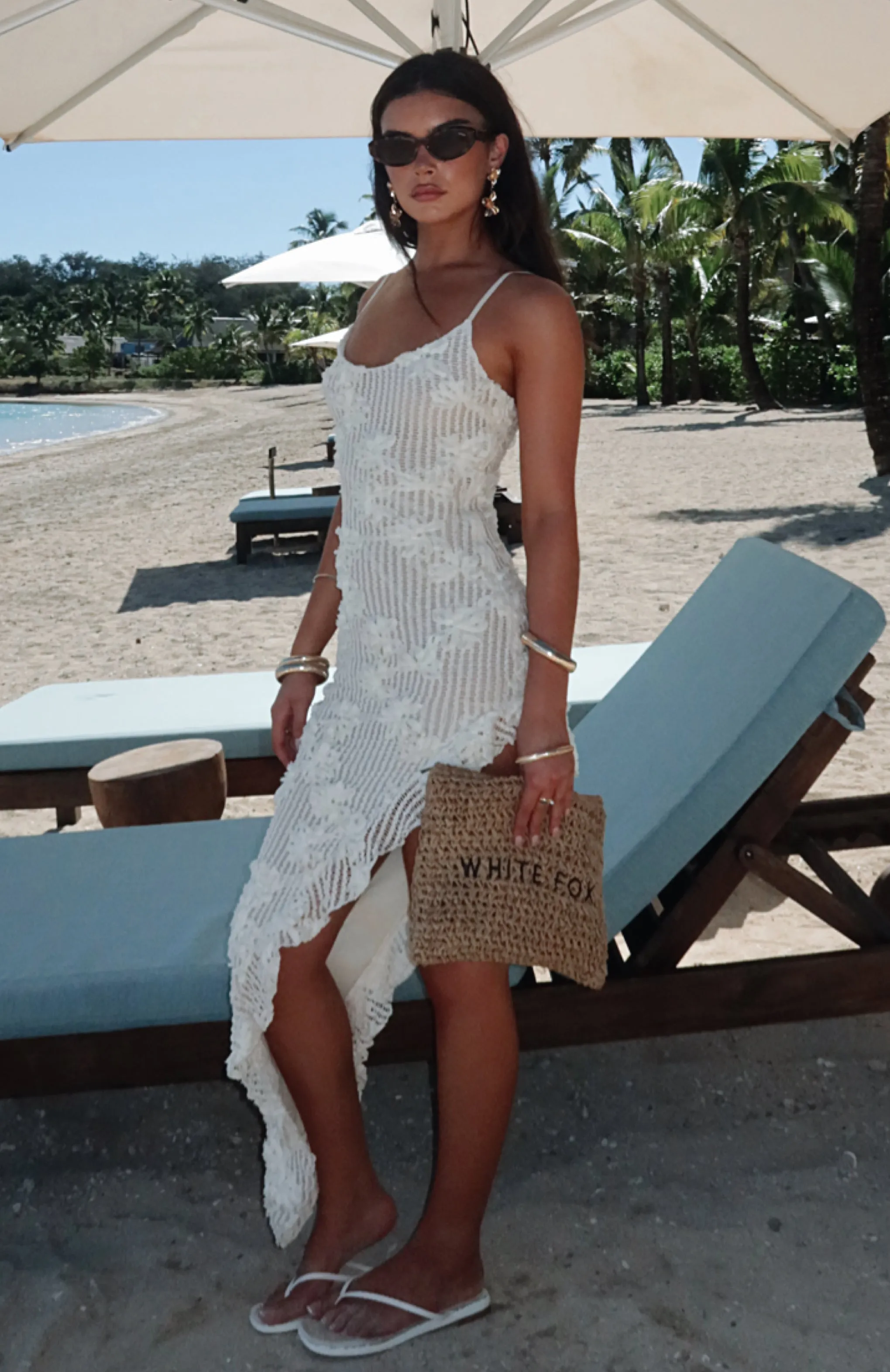 Summer Time Sadness Maxi Dress Cream sold by White Fox Boutique product image thumbnail 5