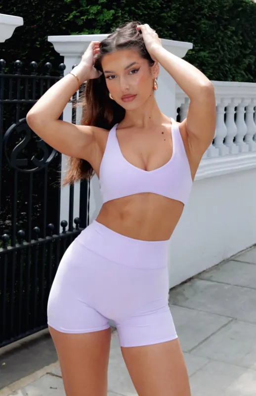 Energize Me Sports Bra Lilac sold by White Fox Boutique