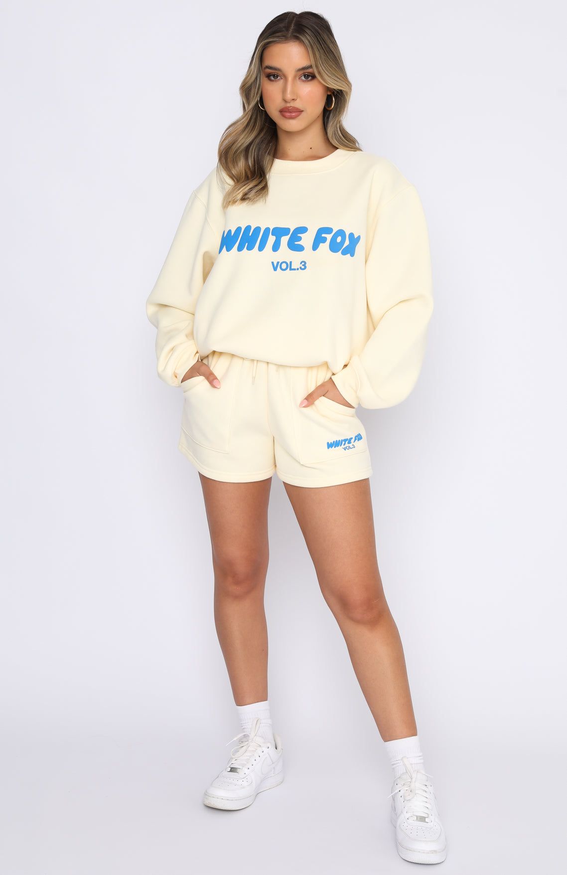 Offstage Lounge Shorts Buttercream sold by White Fox Boutique product image thumbnail 5