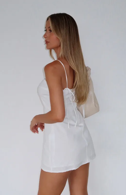 Take You Dancing Mini Dress White sold by White Fox Boutique