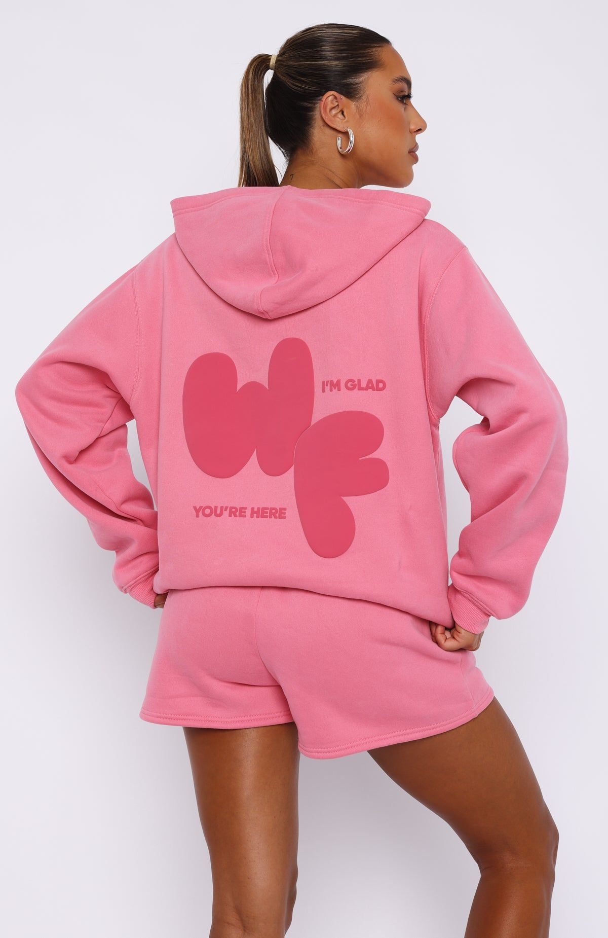 I'm Glad Oversized Hoodie Pink sold by White Fox Boutique product image thumbnail 4