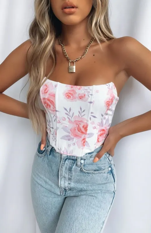 Patience Corset Pastel Rose sold by White Fox Boutique