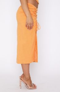 Do It My Way Midi Skirt Orange sold by White Fox Boutique