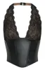 Dreams And Delights PU Bustier Black sold by White Fox Boutique