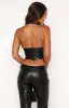 Dreams And Delights PU Bustier Black sold by White Fox Boutique