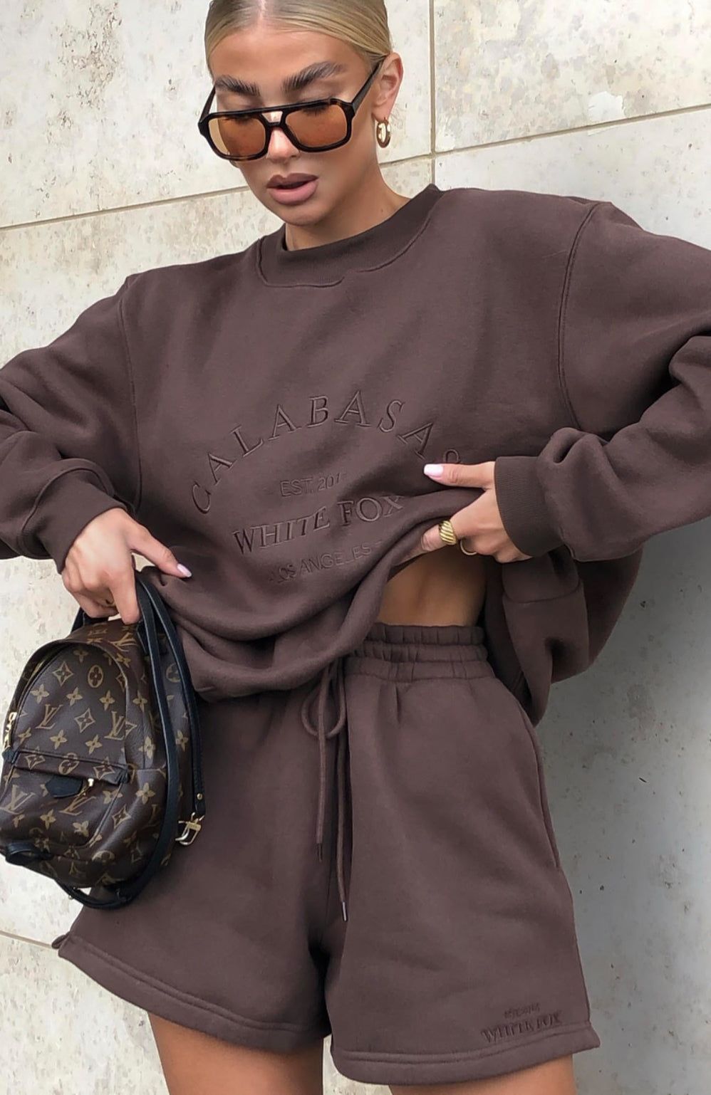 Best Of Both Oversized Sweater Chocolate sold by White Fox Boutique product image thumbnail 6