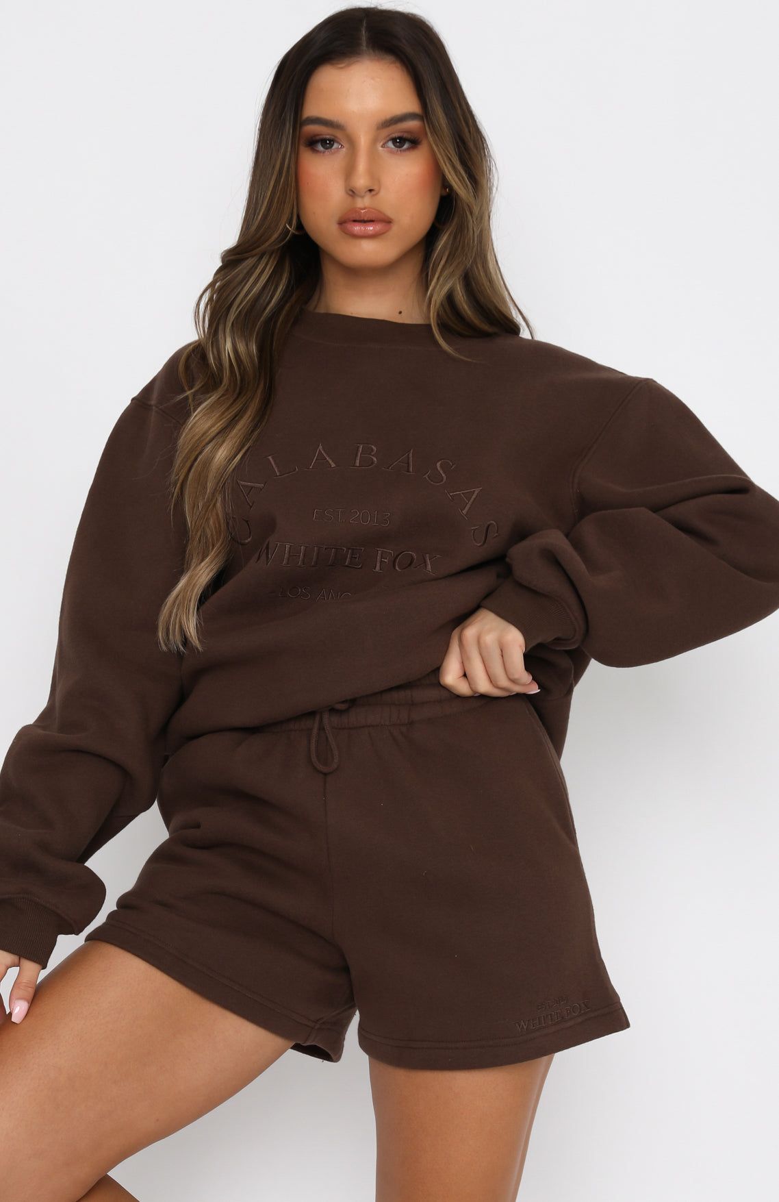 Best Of Both Oversized Sweater Chocolate sold by White Fox Boutique product image thumbnail 2