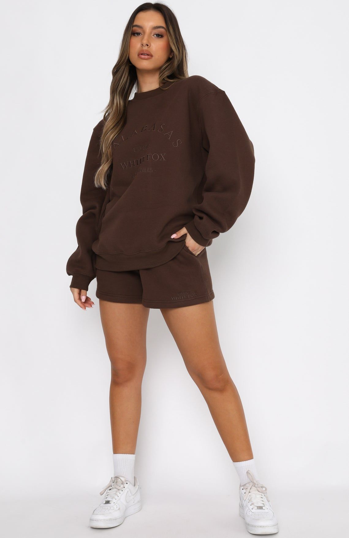 Best Of Both Oversized Sweater Chocolate sold by White Fox Boutique product image thumbnail 5