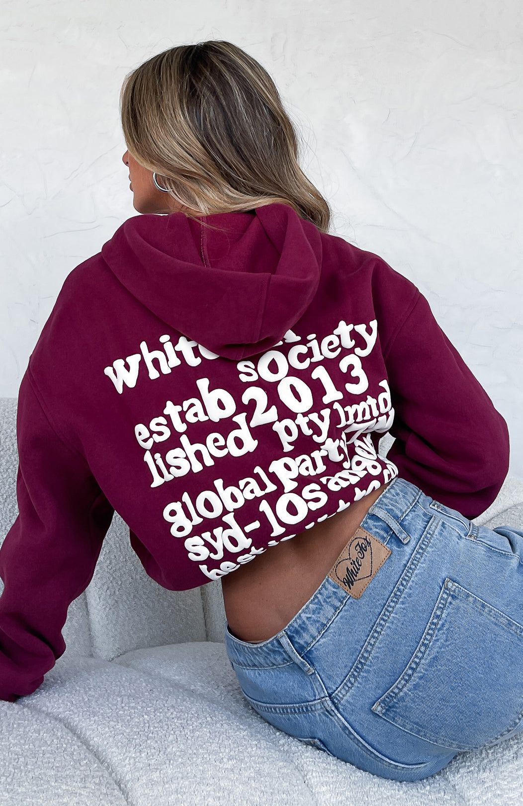 Enough Said Oversized Hoodie Wine sold by White Fox Boutique product image thumbnail 5