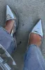 Georgie Slingback Heels Silver sold by White Fox Boutique