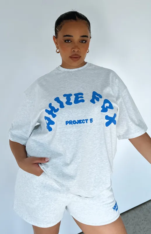 Project 5 Oversized Tee Gravity Grey sold by White Fox Boutique