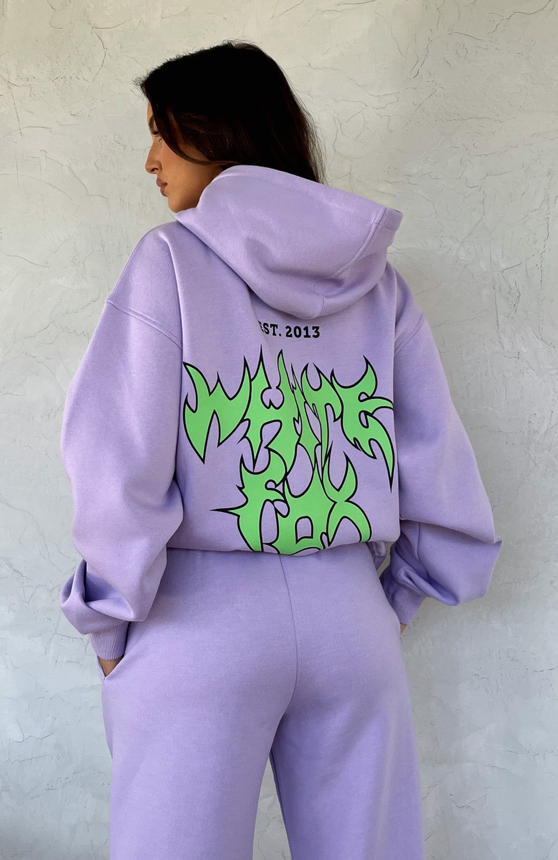 Bring That Energy Oversized Hoodie Lilac sold by White Fox Boutique