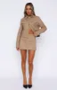 Hold Tight PU Mini Skirt Camel sold by White Fox Boutique