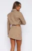 Hold Tight PU Mini Skirt Camel sold by White Fox Boutique