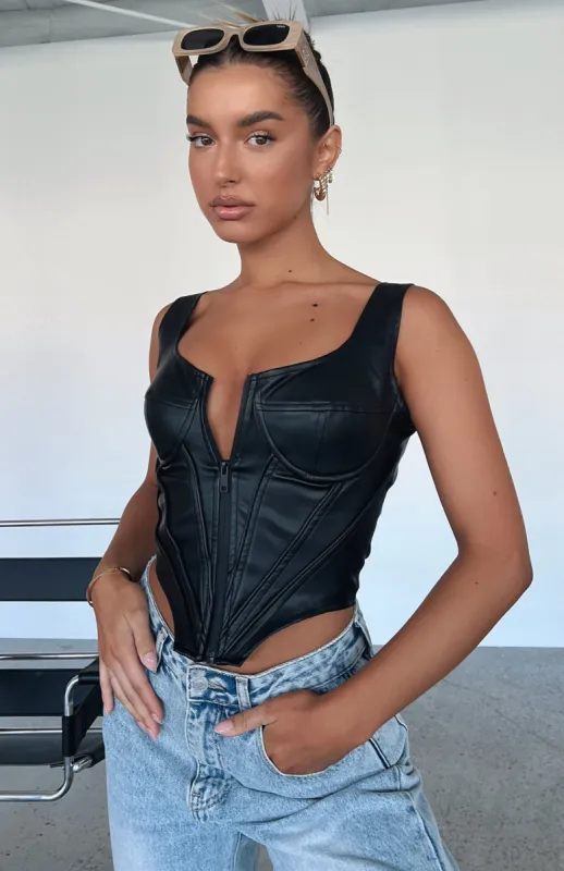 City Look Bustier Black sold by White Fox Boutique