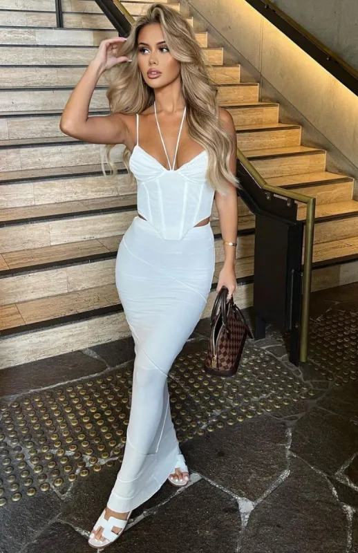 This Type Of Love Maxi Skirt White sold by White Fox Boutique