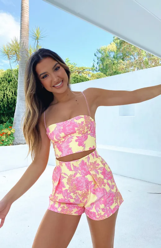 Follow You Anywhere Crop Summer Blossom sold by White Fox Boutique