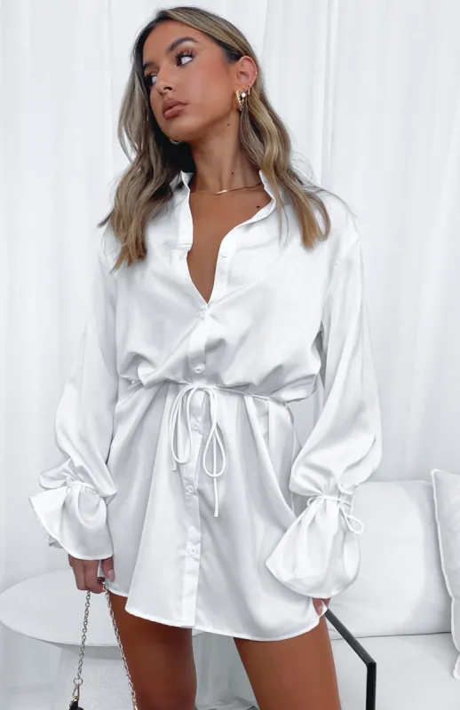 Only Gets Better Long Sleeve Mini Dress Off White sold by White Fox Boutique