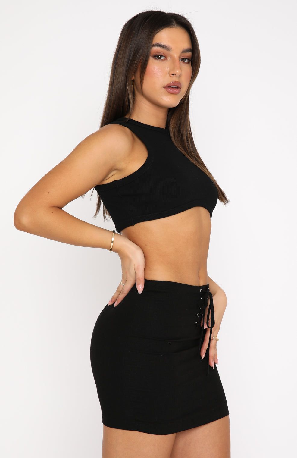 Loving Is Easy Mini Skirt Black sold by White Fox Boutique product image thumbnail 3