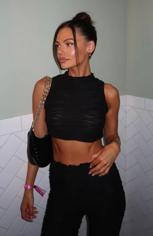 Pushing Through Crop Black sold by White Fox Boutique