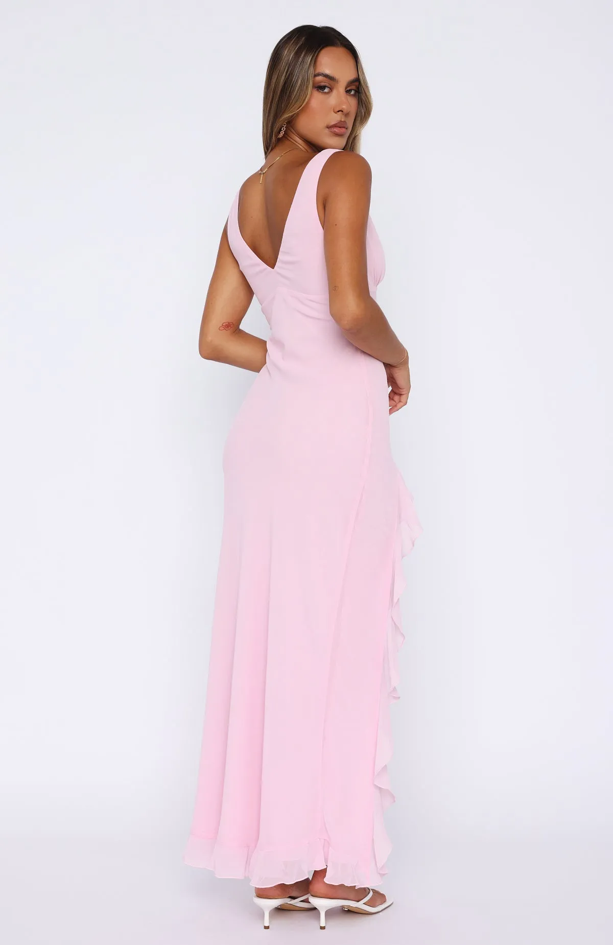 Tell Me Everything Maxi Dress Pink sold by White Fox Boutique product image thumbnail 4