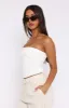 Stroke Of Luck Strapless Top White sold by White Fox Boutique