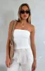 Stroke Of Luck Strapless Top White sold by White Fox Boutique