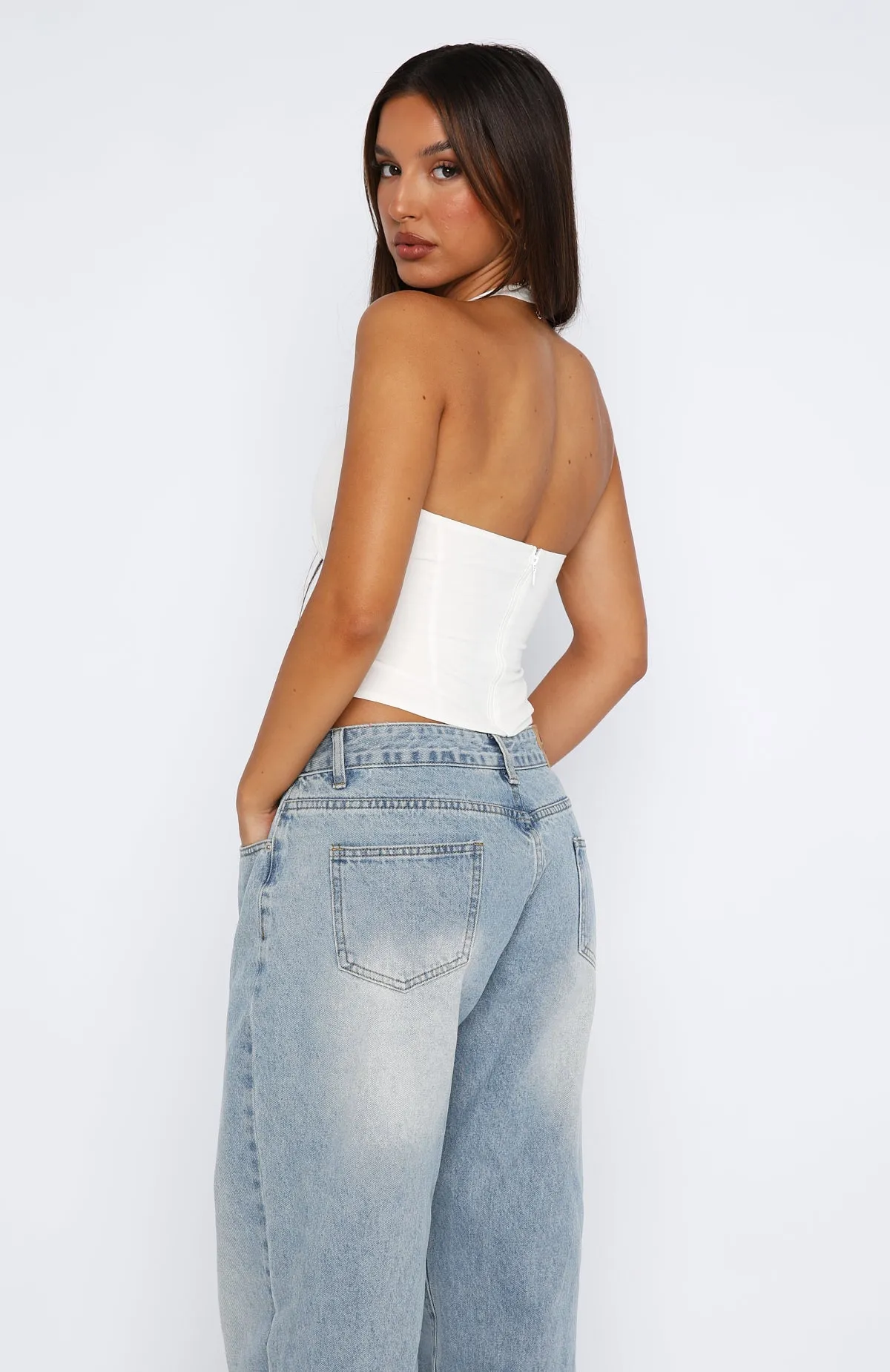 She's Trending Halter Top White sold by White Fox Boutique product image thumbnail 4