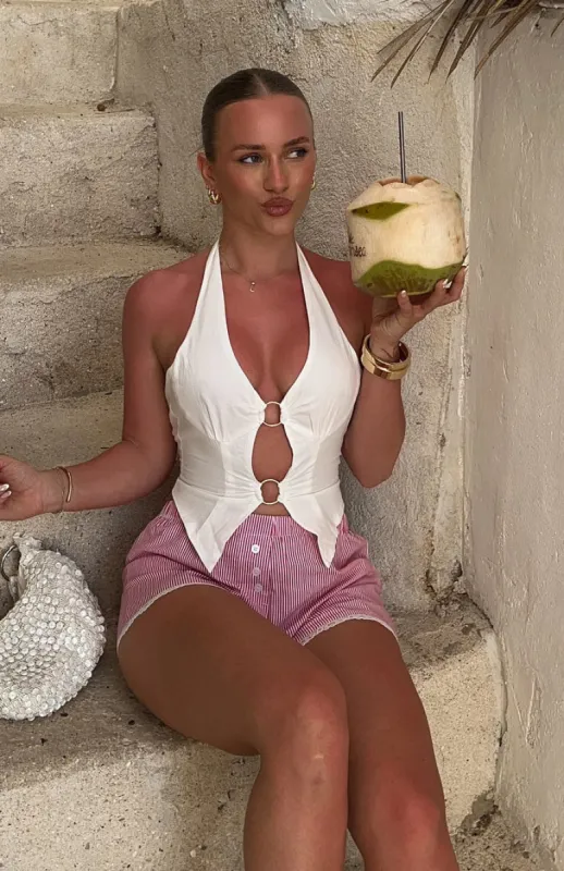 She's Trending Halter Top White sold by White Fox Boutique