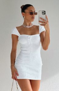 Love Somebody Mini Dress White sold by White Fox Boutique