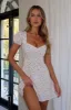 We're Alone Now Short Sleeve Mini Dress Red Posie sold by White Fox Boutique