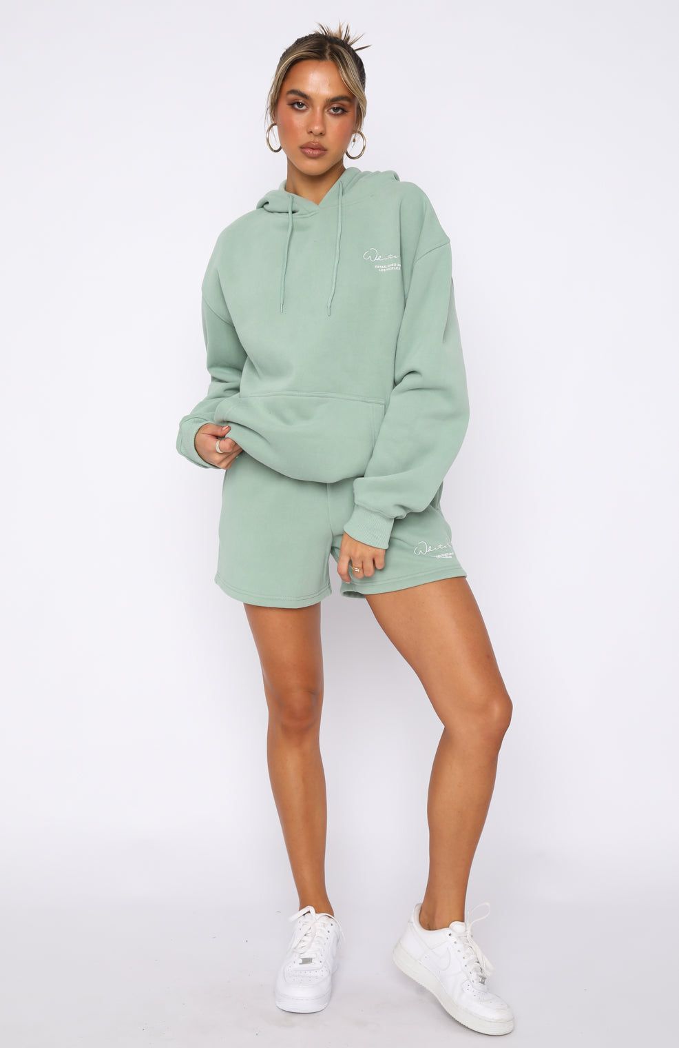 Set The Standard Hoodie Sage sold by White Fox Boutique product image thumbnail 5