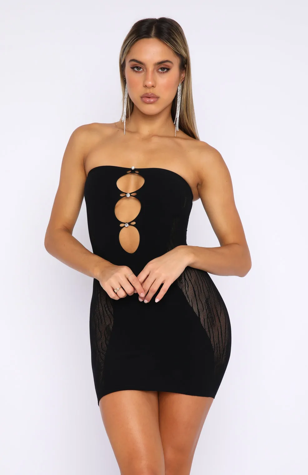 Attention Seeker Mini Dress Black sold by White Fox Boutique product image thumbnail 2