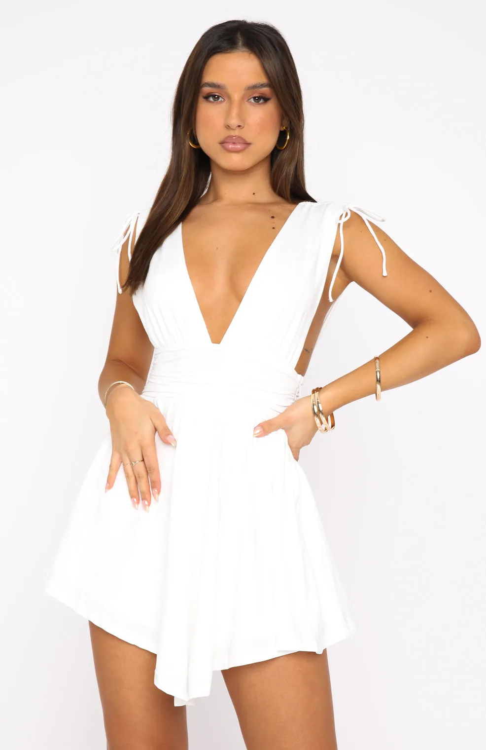 My Pleasure Mini Dress White sold by White Fox Boutique product image thumbnail 2