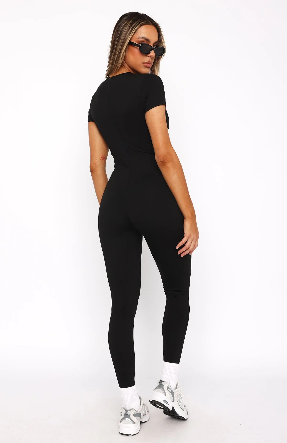 Work Hard Jumpsuit Black sold by White Fox Boutique product image thumbnail 4
