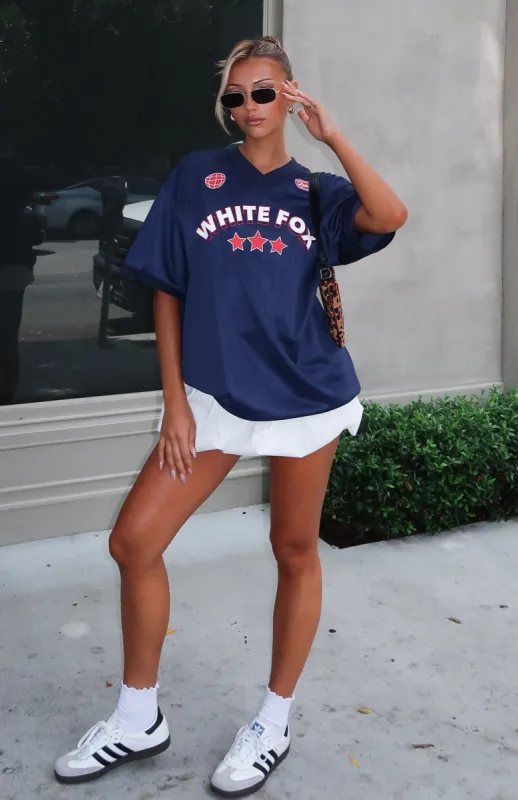 Just Get Along Oversized Jersey Navy sold by White Fox Boutique