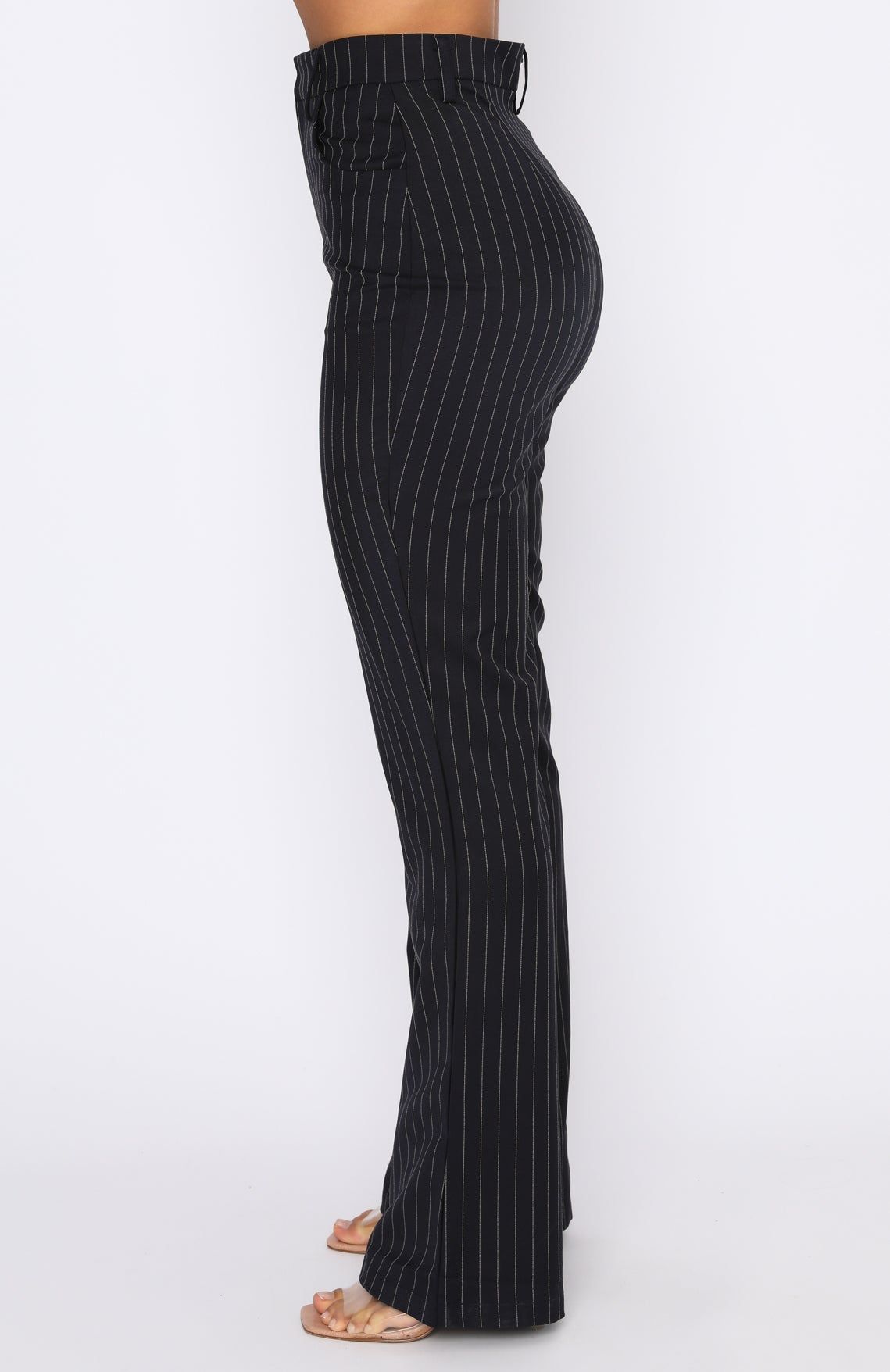 There She Goes Pants Navy Pinstripe sold by White Fox Boutique product image thumbnail 3