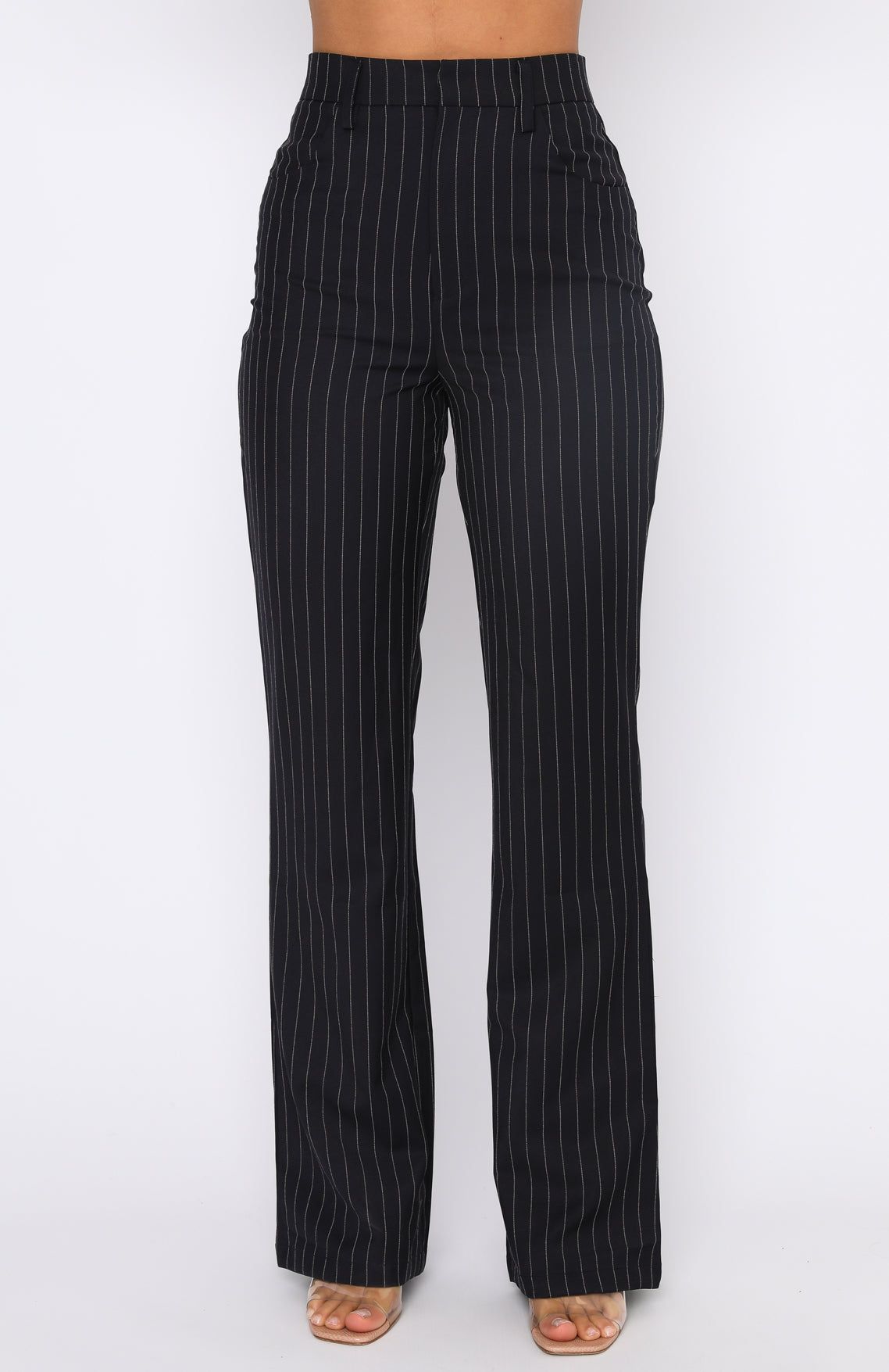 There She Goes Pants Navy Pinstripe sold by White Fox Boutique product image thumbnail 2