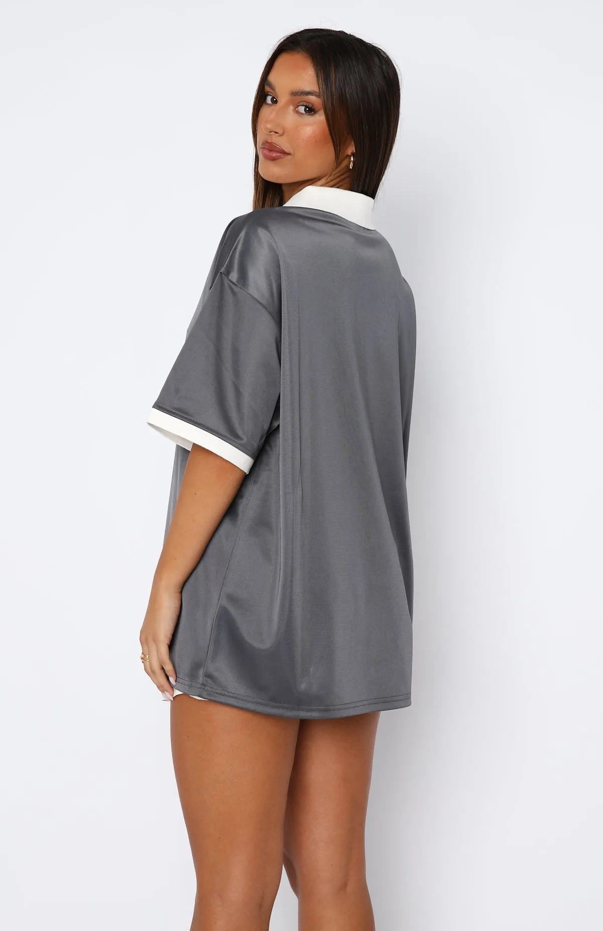 Take The Chance Oversized Jersey Charcoal sold by White Fox Boutique product image thumbnail 5