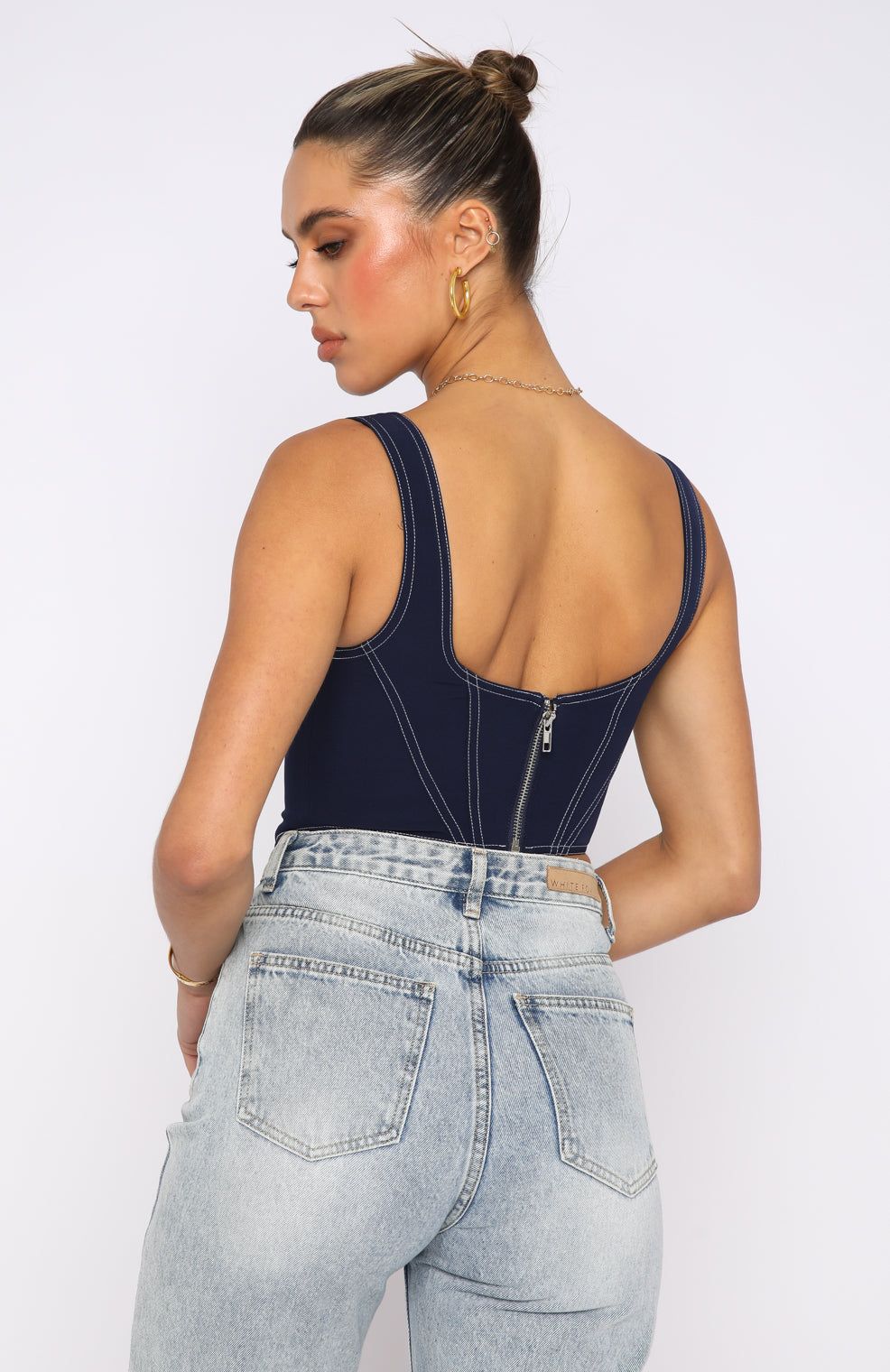 She's The One Bustier Navy sold by White Fox Boutique product image thumbnail 4