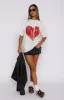 Love Burst Oversized Tee Grey Marle sold by White Fox Boutique