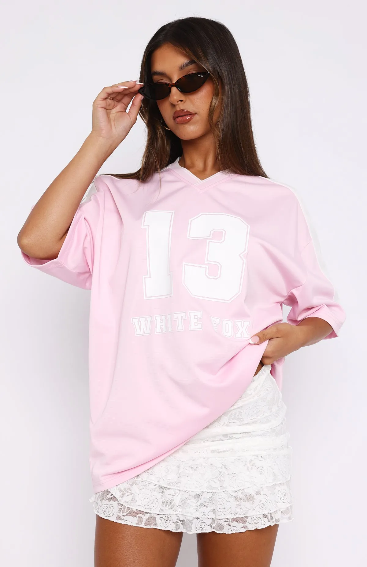 Go For The Shot Oversized Jersey Pink sold by White Fox Boutique product image thumbnail 2