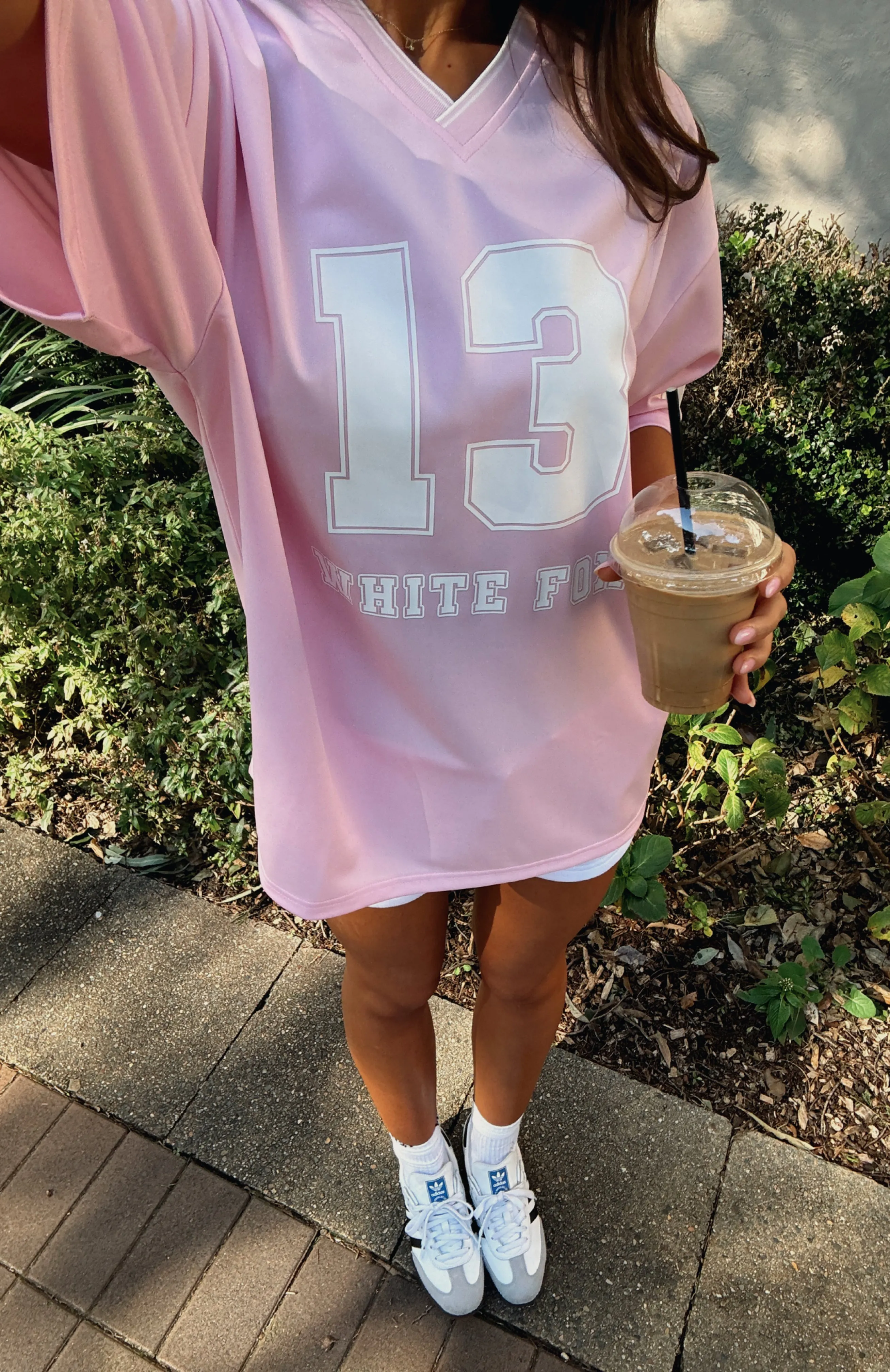 Go For The Shot Oversized Jersey Pink sold by White Fox Boutique