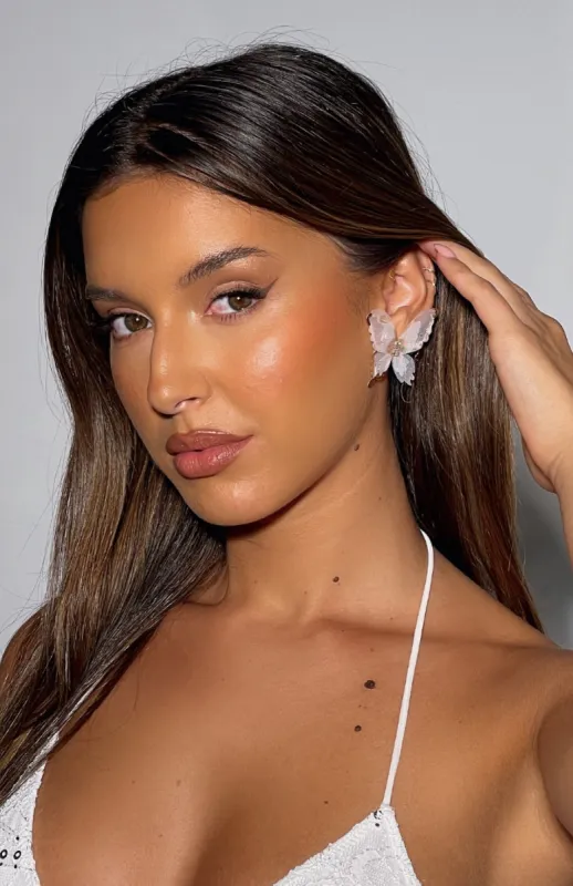 Willow Butterfly Earrings White sold by White Fox Boutique