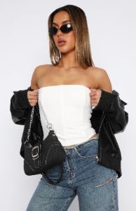 Feeling Blessed Bustier White sold by White Fox Boutique